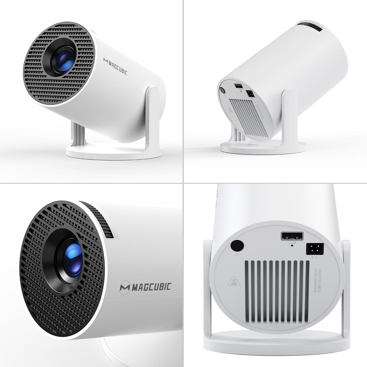 Magcubic HY300Pro Android 14.0 Projector , Dual WiFi6 290ANSI Allwinner H726 BT5.4 1080P 1280*720P Portable Audio Projector, Multifunctional Projector for Home Cinema, Outdoor, Movie Night, Gift #GLOBAL PICKS