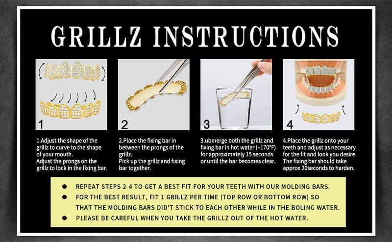 【2026 TREND ALERT】Artisan-crafted Hip Hop Cubic Zirconia Teeth Grills | Punk Artistic Accessory Set | For Rappers & Cosplayers