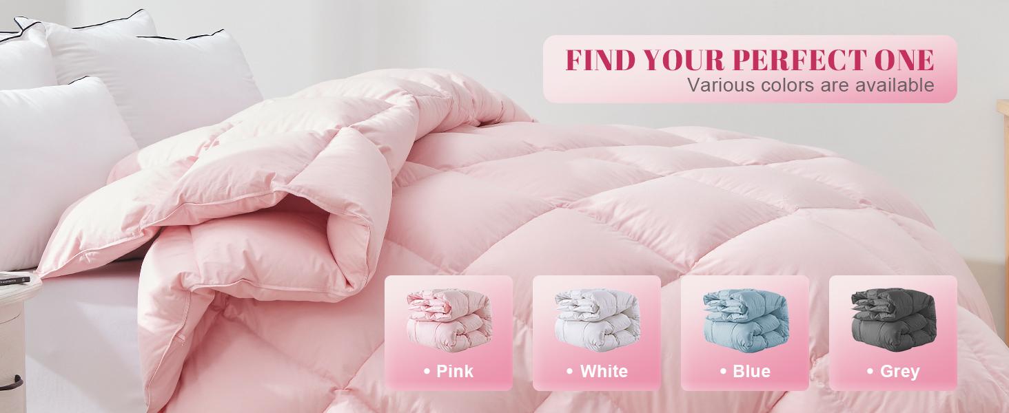 【Deals for you days】Cosybay Luxurious Goose Down Comforter with Extra Filling for Winter, Made with T300 Super Soft Fabric, Featuring Fluffy Goose Down And Feather Filling, Part of a Luxury Hotel Series Duvet Bed Linen Puffed Quilt