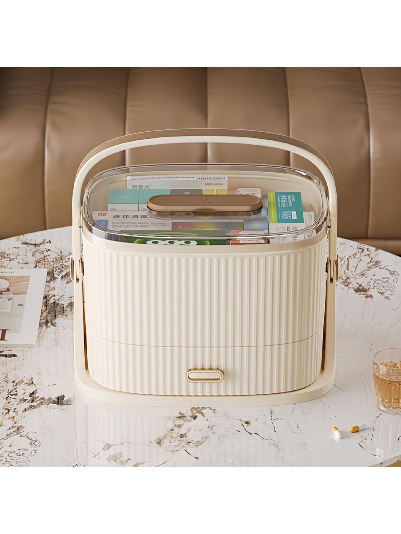 Hardware Thickened Large Clear Storage Box, Dustproof Flip Lid Organizer for Home Office Storage