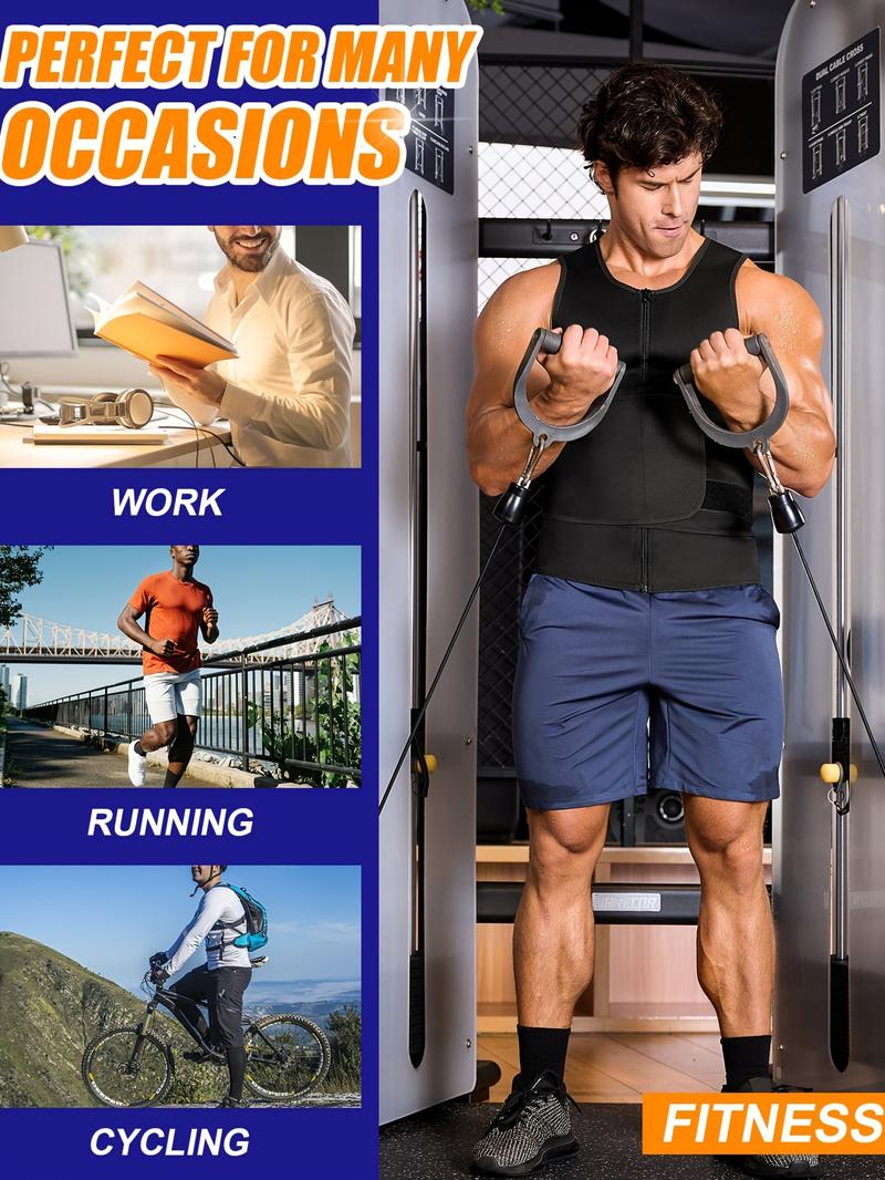 Men Body Shaper Sauna Sweat Vest Workout Tank Top Abdomen Reducer Waist Trainer Belly Shapewear with Zipper Compression Garment Compression Shirt Activewear Men Body Shaper Sauna Sweat Vest Workout Tank Top Abdomen Reducer Waist Trainer Belly Shapewear with Zipper Compression Garment Compression Shirt Activewear