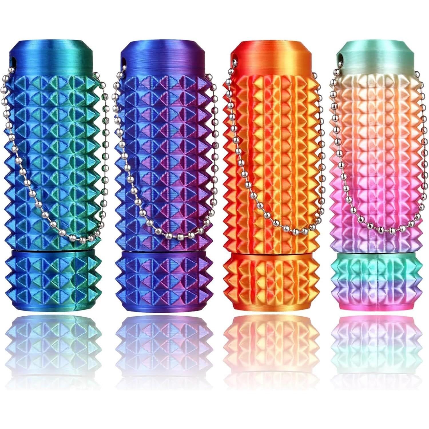 Little Ouchies Pain Fidget Toy, Rotatable Spiky Sensory Fidget for Anxiety Relief, 3D Printed Grippie Keychain for Focus & Stress Relief