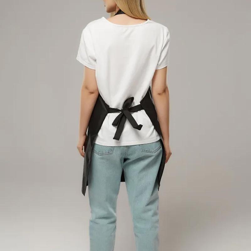 Easy Clean Plain Bib Apron, Easy Cleaning Apron, Waterproof Polyester Material, Stain Resistant, Dirt Resistant Apron, Suitable for Restaurant Staff & Home Chefs