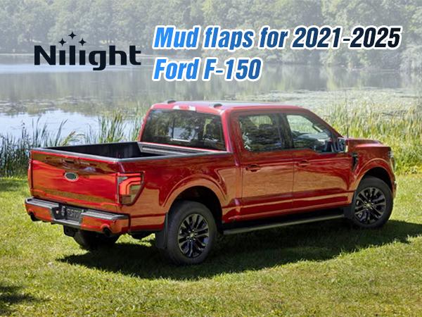 Nilight Mud Flaps for Ford F150 2021 2022 2023 2024 2025, No Drilling Precision Fit Exterior Accessories Heavy-Duty Splash Guards Protection, Front & Rear Set Truck Black Automotive Vehicle dealsforyoudays Wheel