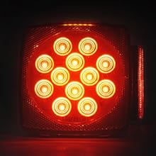 Nilight 2PCS Square LED Trailer Light Kit Low Profile Submersible IP68 LED Stop Turn Tail Side Marker License Light for 12V Utility Trailer Boat Camper RV Trucks Marine Snowmobile  dealsforyoudays