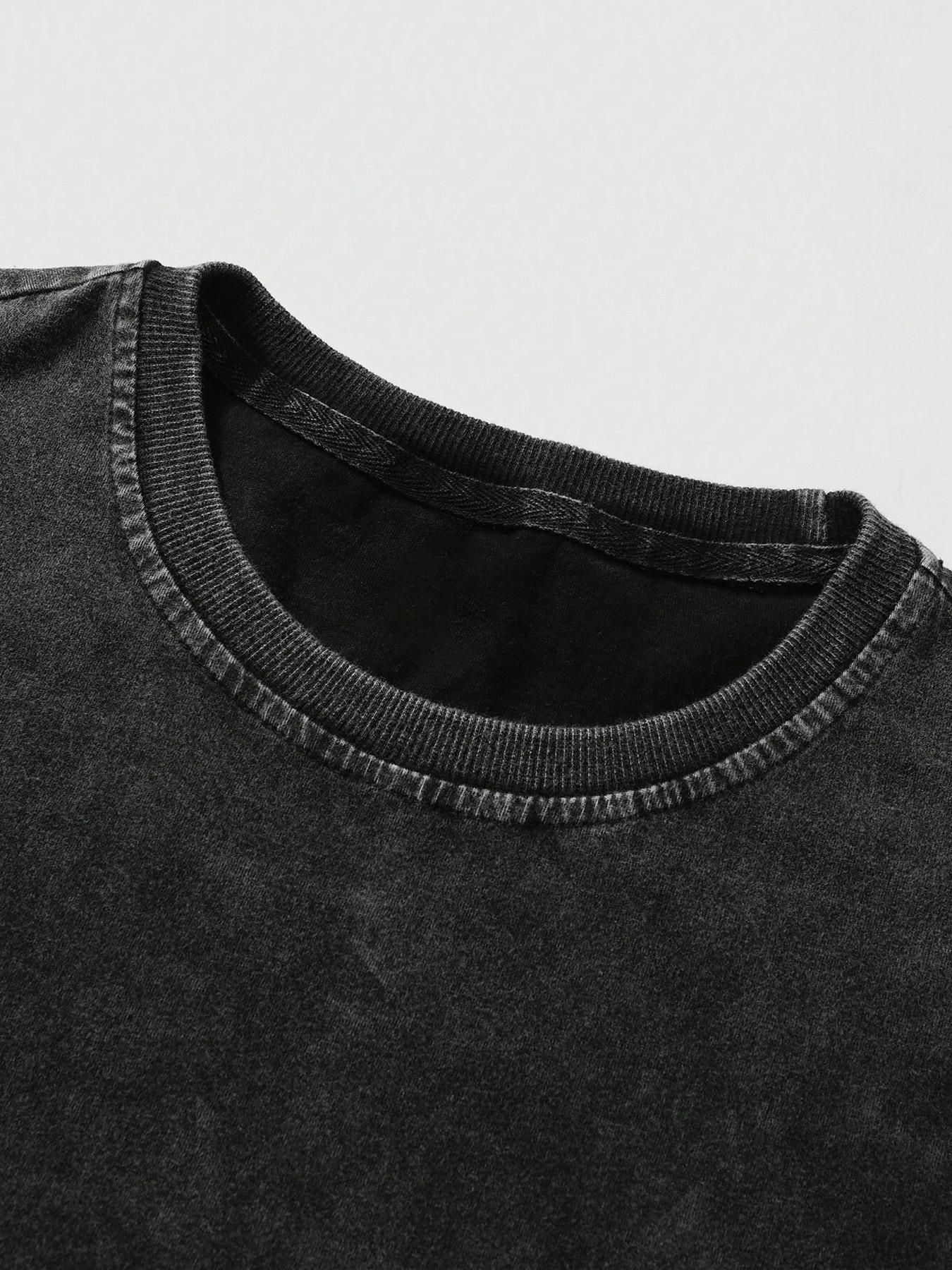 Vintage Treaty Oak Revival Western Cotton T-Shirt, Graphic Denim Pattern, Casual Comfortable Fit, Men's & Women's Fall Winter Top