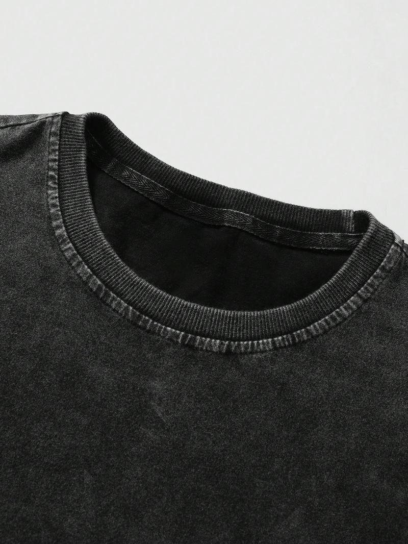 Vintage Treaty Oak Revival Western Cotton T-Shirt, Graphic Denim Pattern, Casual Comfortable Fit, Men's & Women's Fall Winter Top