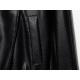Women's Fashion Lychee-Grain PU Leather Jacket, European and American Style Biker Jackets for Autumn and Winter