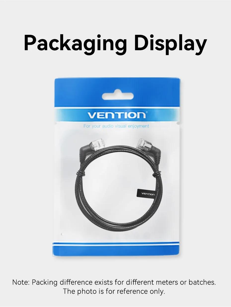 Vention CAT6A Ethernet Cable 10Gbps 90/360 Degree Rotation CAT 6A Slim Networking Internet Lan Cord for PC PS4 Router RJ45 Cable 0.5m 1m 2m 3m 5m 1.5m