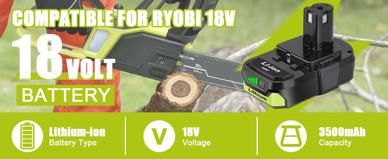 KUNLUN 4Packs P103 18V Battery Compatible for Ryobi 18V ONE+ Battery Replacement for PBP005 P102 P103 P104 P105 P107 P109 P122 Cordless Tool Batteries, 3.5Ah 18 Volt Batteries rapid charger