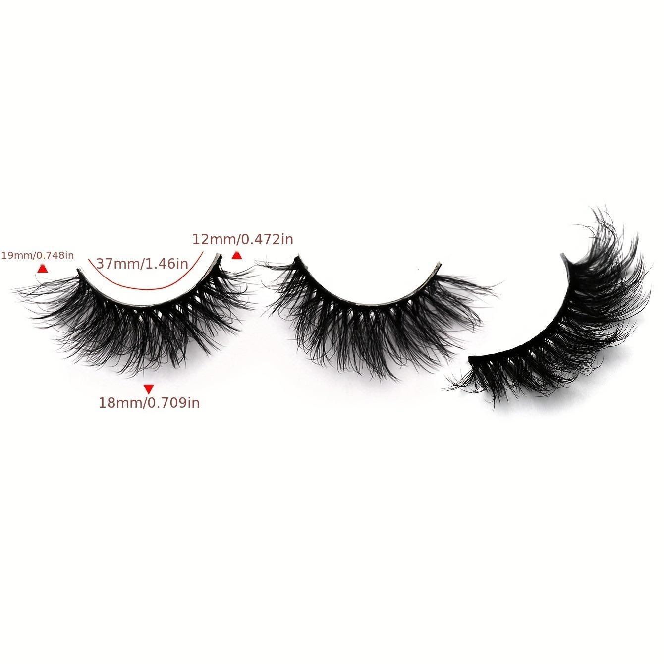 Fluffy False Eyelashes, Volume Cluster Lashes, Wispy 19mm Faux Cluster Lashes, Natural Curling Eye Makeup Strip Lashes for Women & Girls Eye Makeup Enhancement