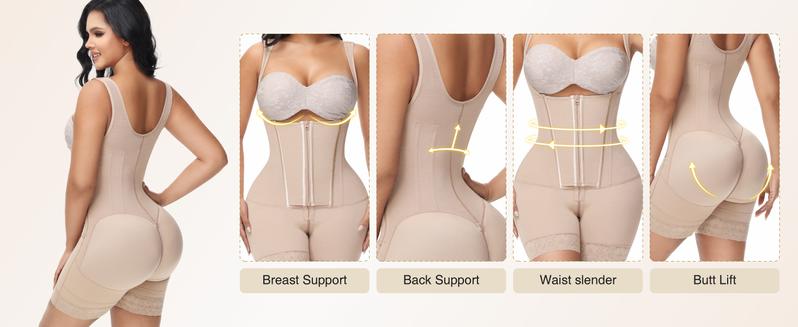ChicCurve Women's New BBL Shapewear Extreme Waist Belt Firm Control Bodysuit Tummy Control Butt Lifting Womenswear Open Crotch