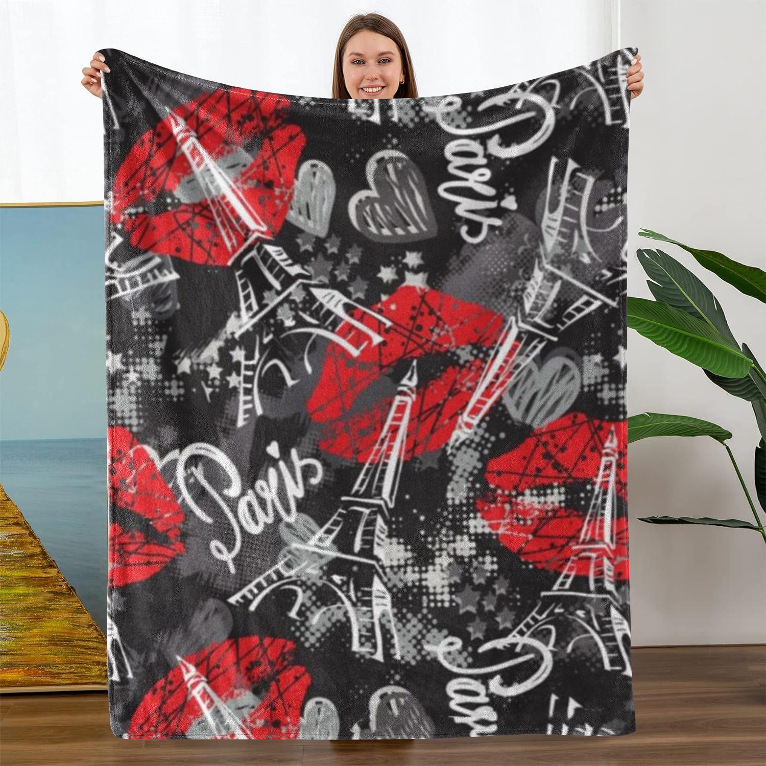 To My Boyfriend Letter Pattern Blanket, Letter Print Blanket, 1 Count Soft Comfortable Throw, Air-Conditioned Room Blanket, Warm Nap Blanket for Home Office, Valentine's Day Gift