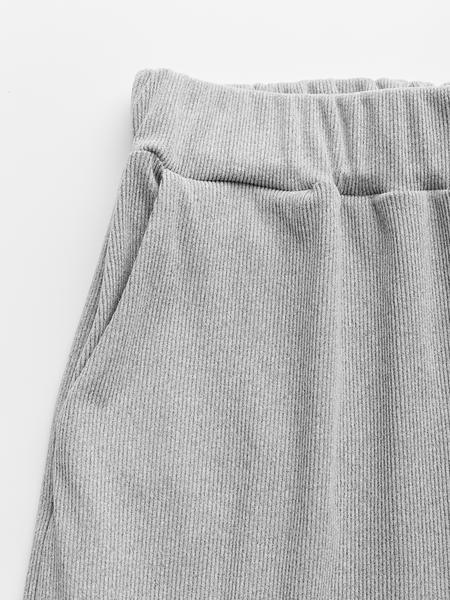 Two-piece Set Women's Solid Button Front Ribbed Crop Top & Elastic Waist Pants, Casual Long Sleeve Outfits for Spring & Fall, Women's Clothes for Daily Wear, Airport Outfit