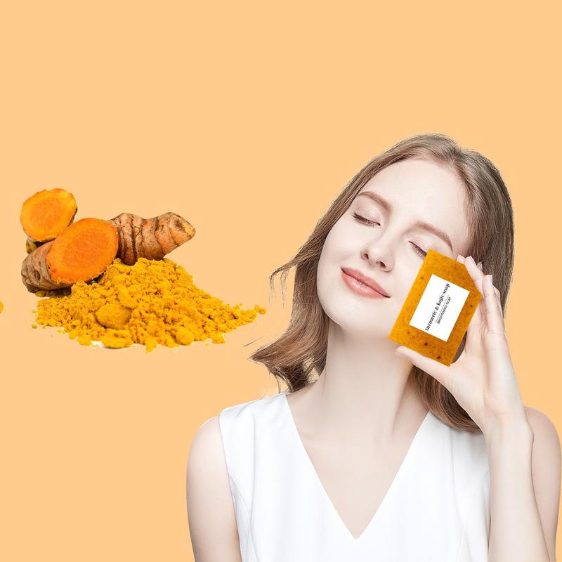 2/3/5pcs Turmeric Soap Lemon Soap Kojic Acid Soap, 100g Per Bar, Alcohol-Free Suitable for All Skin Types, Deep Moisturizing Cleansing Hand Face Wash