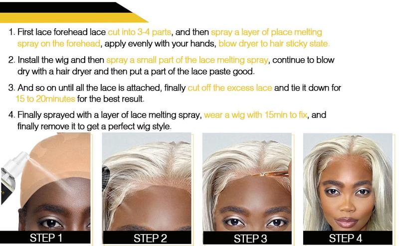 5 Count Wig Melting Spray Set Lace Bond Adhesive for Closure Wigs Extensions Strong Hold Natural Finish Protects Edges Haircare Moisturize Hairline 5 Count Wig Melting Spray Set Lace Bond Adhesive for Closure Wigs Extensions Strong Hold Natural Finish Protects Edges Haircare Moisturize Hairline