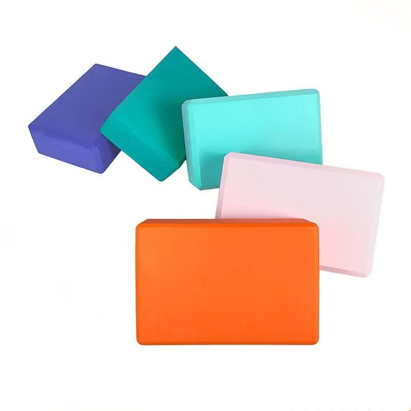 2pcs Dance Supplies High Density Yoga Foam Blocks Solid Color Non-slip Yoga Block EVA Lightweight Props Brick Meditation