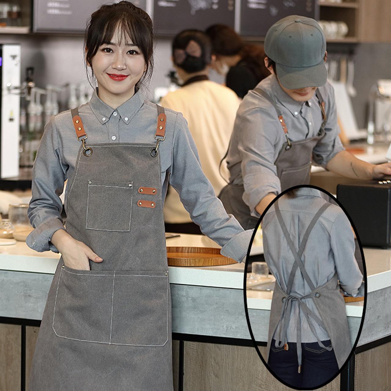 Adjustable Carpenter Apron with Multiple Pockets, Polyester Blend, Ideal for Woodworking, Gardening, Cooking, DIY Projects