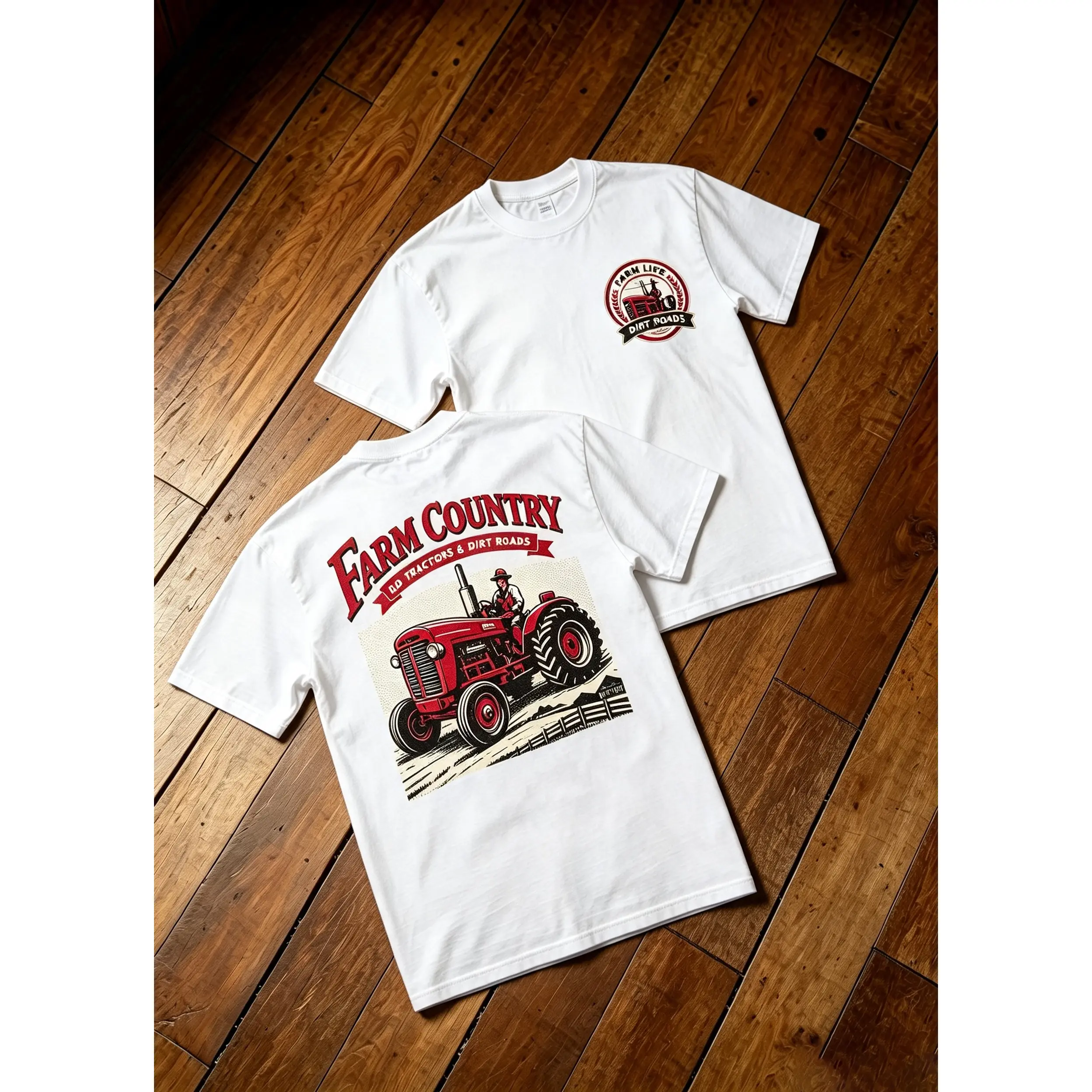 Featuring A Vintage Red Tractor Design With An International Harvester Motif, This Unisex T-Shirt Is Perfect For Farmers And Tractor Collectors.