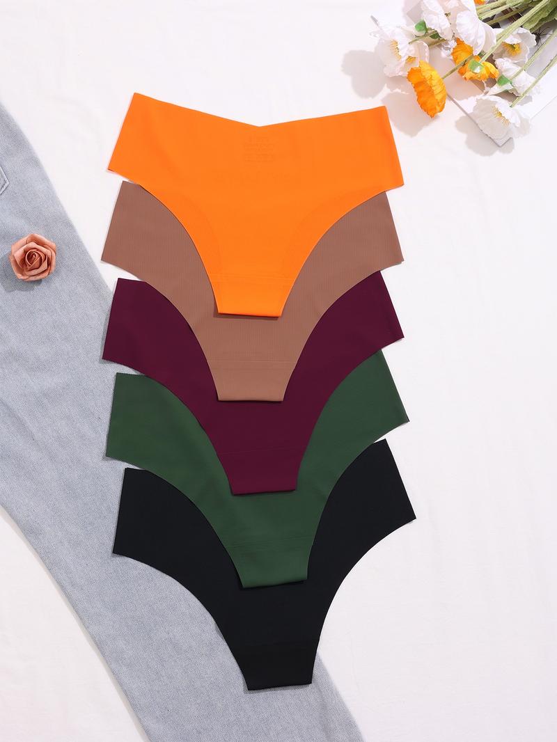 Women's Lip & Heart Print Brief, Soft Comfy Breathable Seamless Knicker for Daily Wear, Underwear for All Seasons, Fashion Breathable Underwear