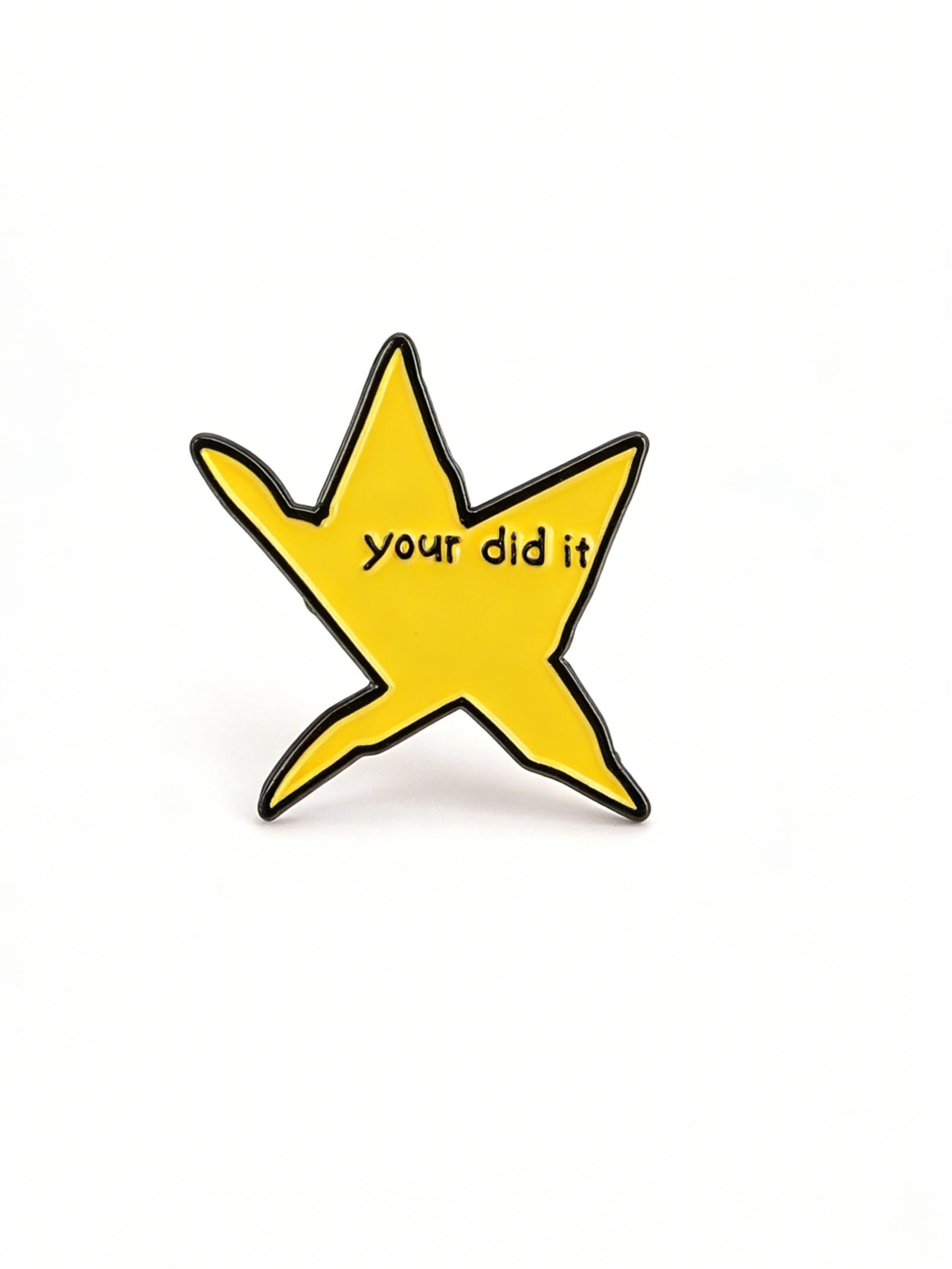 Star Shaped Brooch, Creative Star Design Brooch, Fashion Accessories for Women & Men, Cute Enamel Pin Suitable for Backpacks, Jeans, Scarves, Hats Decoration, Jewelry
