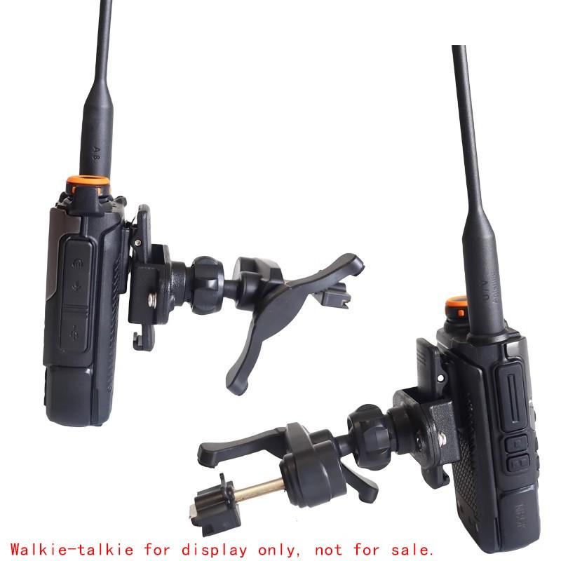 Walkie-talkie Air Vent Mount bracket, Adjustable Air Vents Holder, Handheld Mic Hook, Vehicle-Mounted Walkie-Talkie Handled Microphone Hook Bracket, Hand Microphone Back Clip Fix, adjustable, Vehicle Accessories