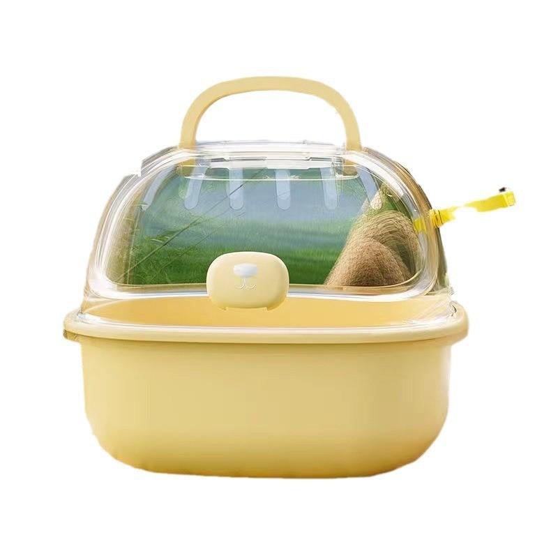 Hamster Special Cage, Portable Outdoor Carrier, Transparent Hamster Cage, Large Villa for Golden Hamsters and Flower Rats