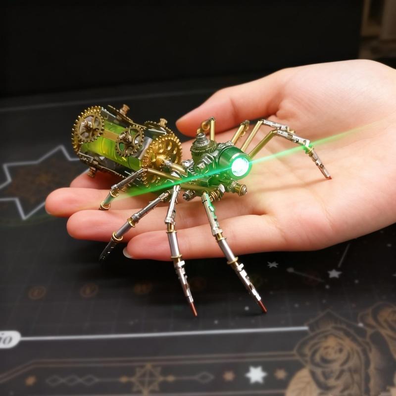 DIY Mechanical Night Vision Spider Model Kit, High Difficulty Handmade Artwork, Home Decoration, Perfect Gift for Boyfriend, Birthday, Christmas