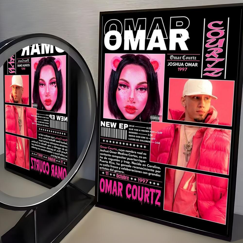 Famous Singer O-Omar C-Courtz Poster Peel & Stick Poster Set Wall Art – Self-Adhesive Aesthetic Room Decor | Gallery-Quality Waterproof Fade & Scratch Resistant Prints | Living Room, Bedroom, Dorm Home Decoration Multiple Sizes