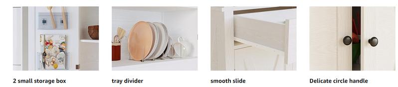 IRONCK Kitchen Pantry Storage Cabinet 72.6" H, with Barn Doors, Drawer, 4 Adjustable Shelves, Freestanding Cupboard for Dining Room Living Room, Laundry