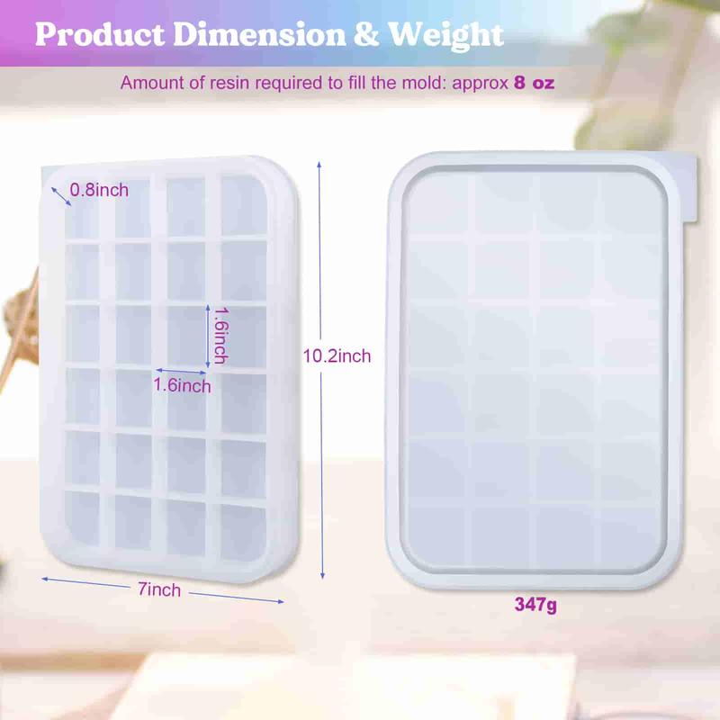 Rectangle Rolling Tray Molds for Resin,Sturdy Silicone Tray Molds with Edges,Large Rolling Tray Molds for Epoxy Resin,Resin Casting,DIY Jewelry Holder,Home Decoration - LET'S RESIN