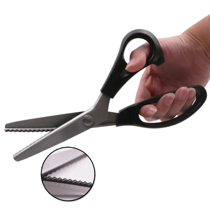 Sewing scissors Zig Zag Dressmaking Shear DIY Tool Pinking Scissor Leather Handicraft Sewing Accessories Textile Fabric scissors