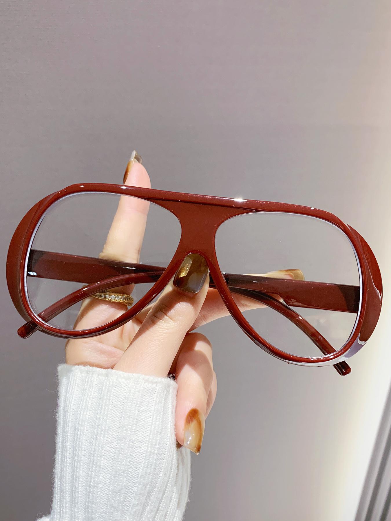 Unisex Square Frame Glasses, Blue Light Blocking Reading Glasses, Casual Daily Use, PC Material, Decorative Lens, All Seasons