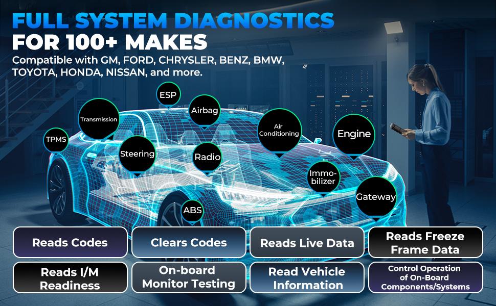 TOPDON AD Pro Car Diagnostic Tool, Bi-Directional Control, ECU/Online Coding & OE-Level Full Systems Diagnosis for 100+ Brands, 35+Maintenance Services OBD2 Scanner, 2-Year Free Update