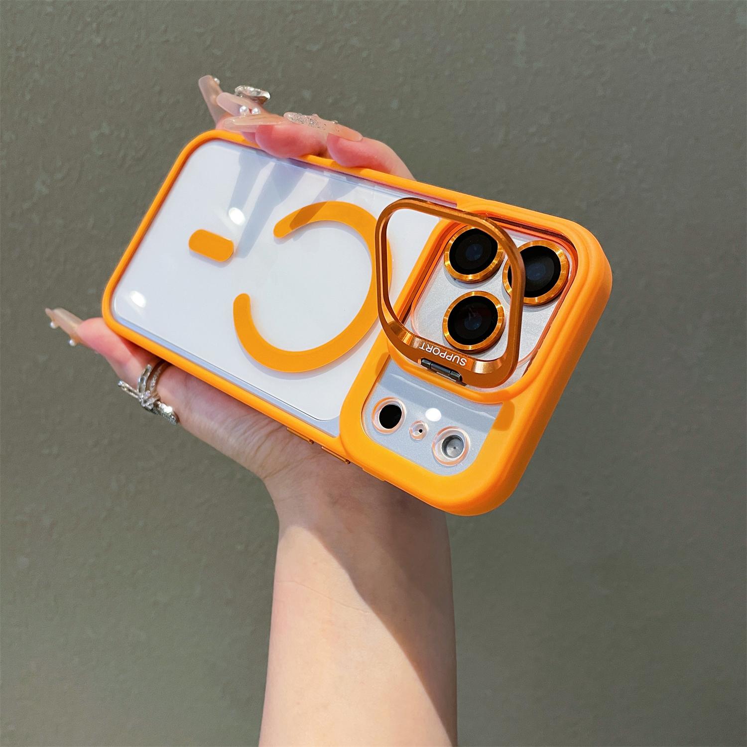 Magnetic For Apple 17 16 15 14 13 12 Max Plus Pro Magnetic Mobile Phone Case with MagSafe Camera Ring Holder, Military-Grade Protection, Anti-Fall, Non-Yellowing, Wireless Casing Protector Cover,Compatible for iPhone