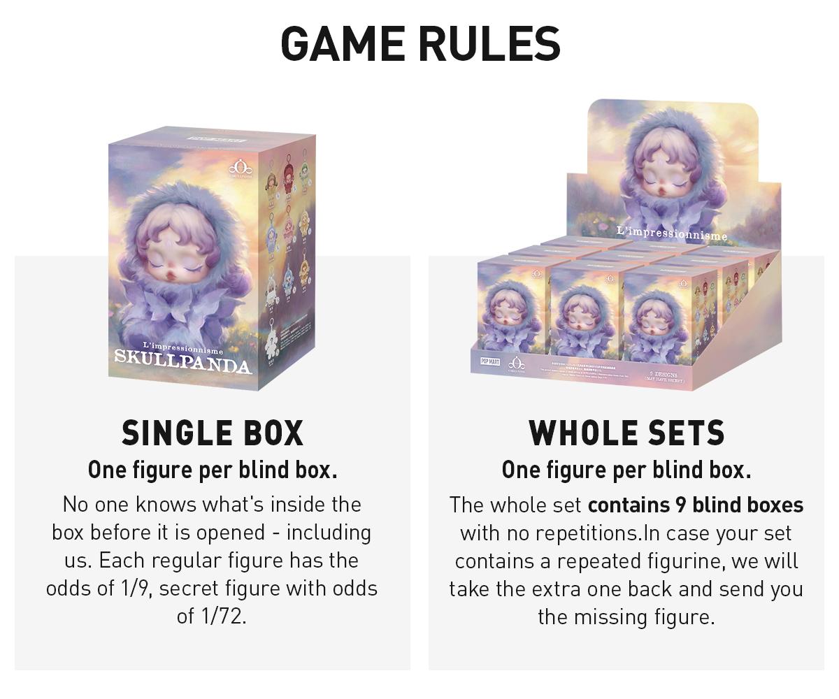 POP MART SKULLPANDA L’impressionnisme Series Plush Doll, Blind Box