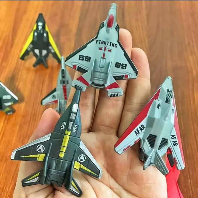 Launchable Flying Toy Manual Launcher Model Military Series, Parent-Child Interaction Dual Player Battle Plane Gift