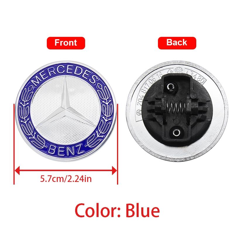 1Pcs 57mm ABS Mercedes Benz Logo Car Front Hood Bonnet Emblem Badge Cover Decoration For Mercedes Benz AMG A C E S Class W203 W204 W212 W213 W205 W177 W222 W221 W247 W176 W177 GLE CLS CLA CLG GLS Modification Replacement Accessories Car Sticker Car Decals