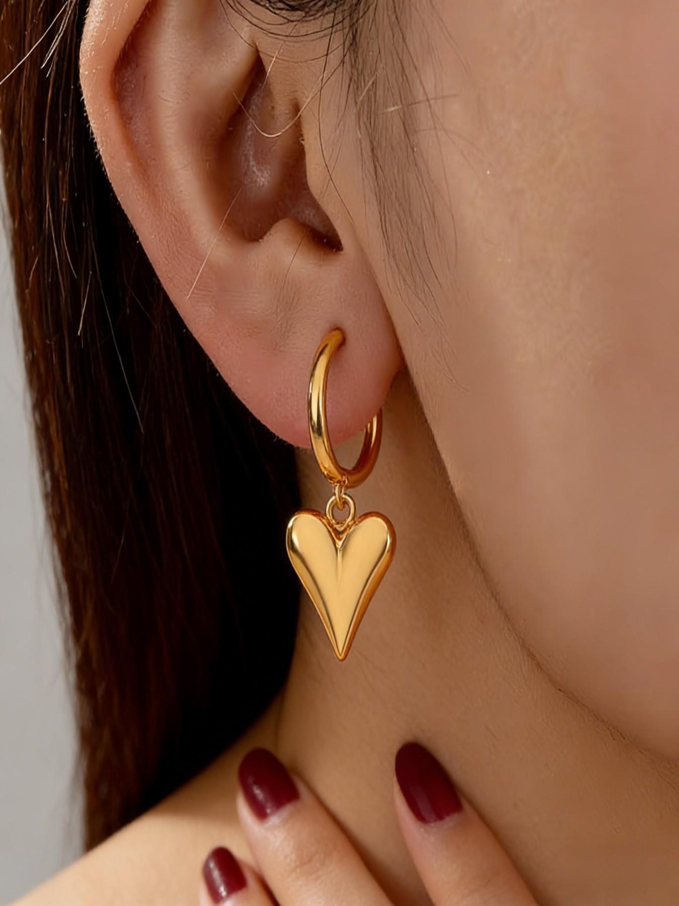 Women's Elegant Stud Earring Set, Stainless Steel Material, All Season Wear, Creative Design Jewelry Gift for Her