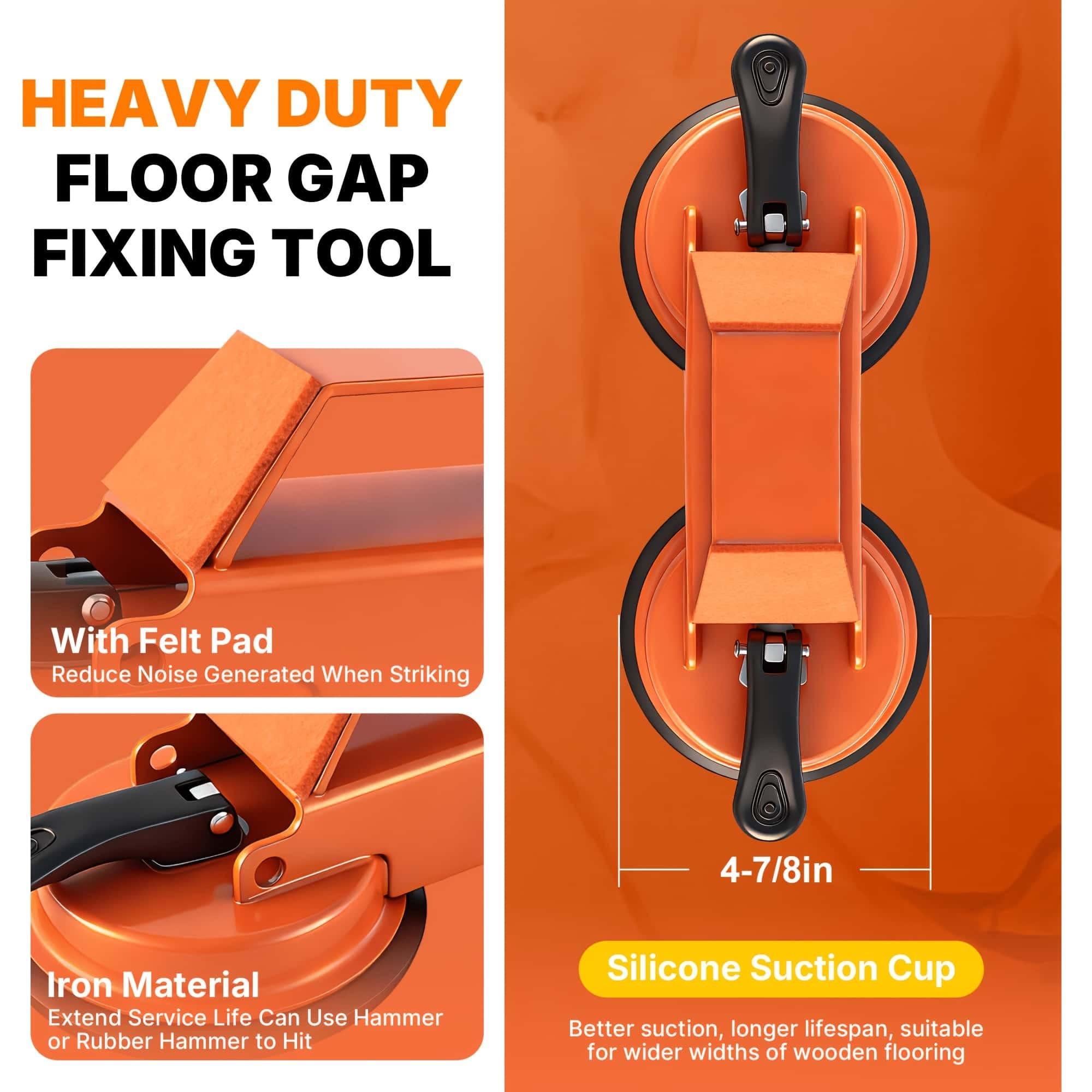 Floor Gap Repair Dual Head Suction Tool, Professional Home Tools Kit, Suitable for Flat Surfaces, Tiles, Wood, PVC, Glass Floors