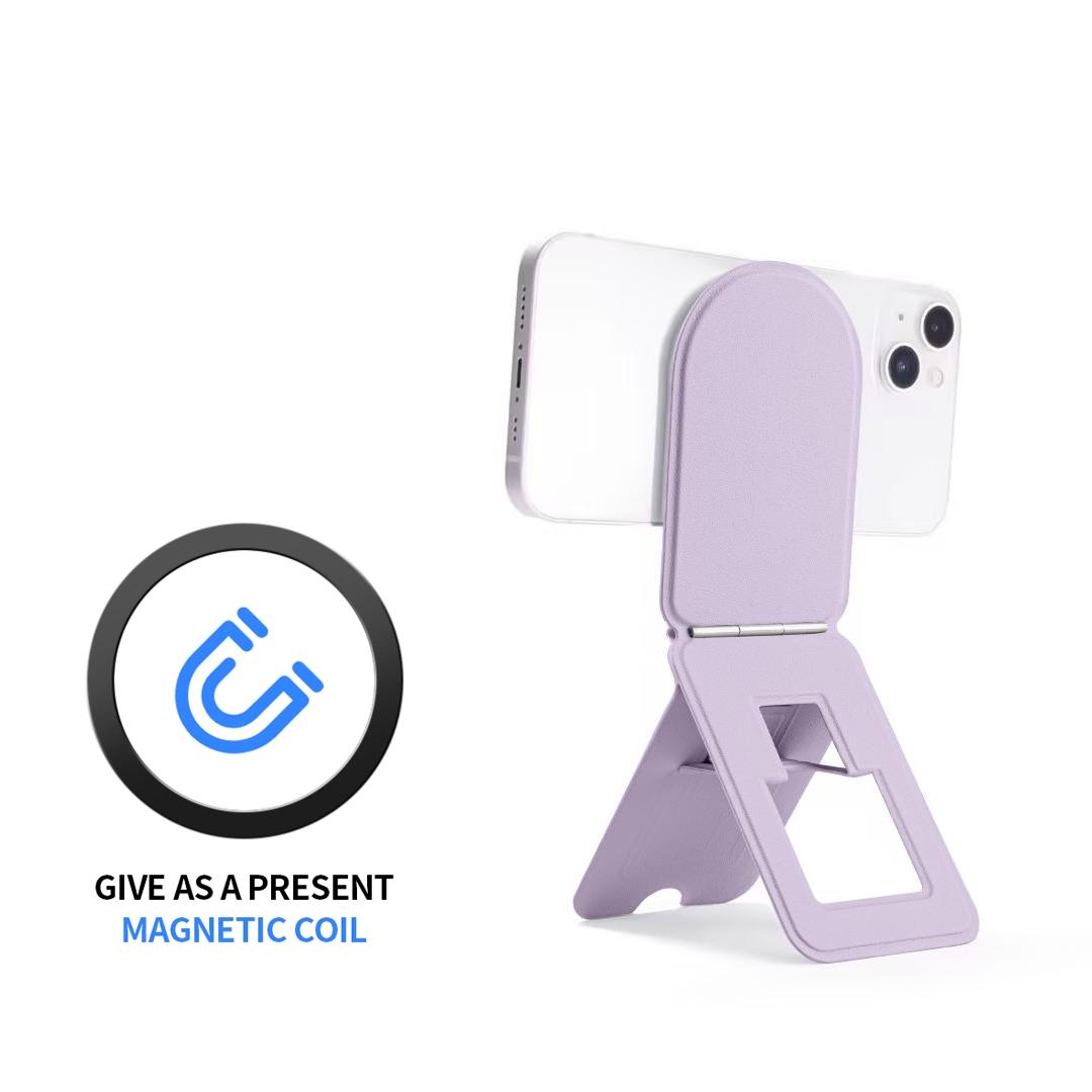 Magnetic Phone Stand, Foldable Desk Holder Compatible with iPhone 17, 16 Series, Adjustable Angle, Portable Design, Easy Operation, Suitable for iPhone 15 14 13 Pro Max Plus desktop stand