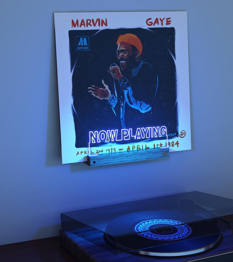 Pookie-Now Playing Vinyl Record Stand, Light up Record Holder, Wooden Acrylic Display with Warm White Lights for Albums, Room Decor, for Vinyl Lovers glow tranquil acrylic night light Led Effects Rechargeable ,Christmas Gift New Year Gift Decorative