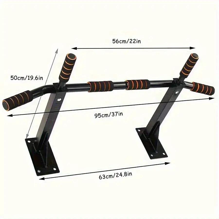 Multi-Scene Wall-Mounted Pull Up Bar, Slim Doorway Mounted Chin Up Bar, Perfect for Home & Commercial Gym Training, Adjustable Hanging Bar with No Stand