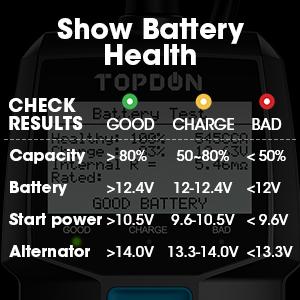 TOPDON BT100 Battery Tester,12V 100-2000CCA Car Battery Tester with Cranking Charging Tests, Ideal for DIYers & Auto Repair Shops