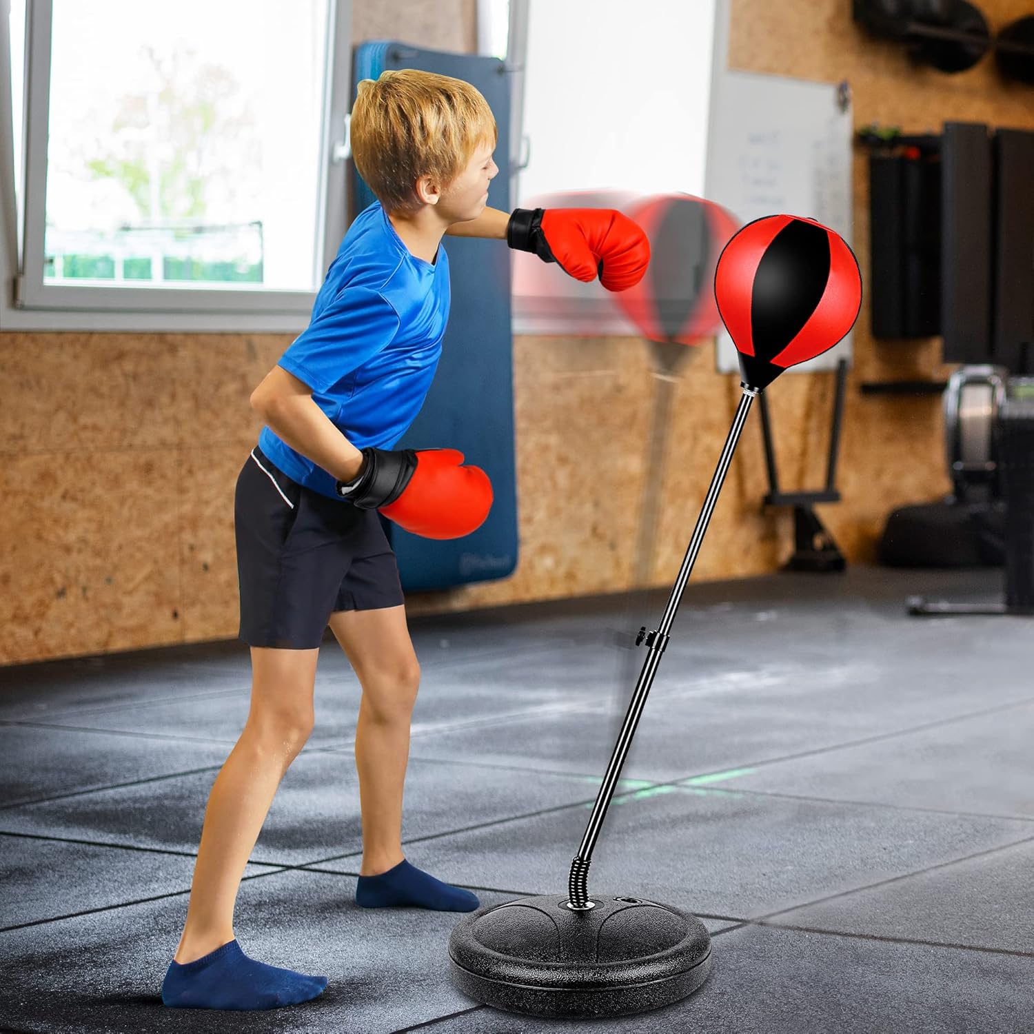 Boxing Sandbag Outdoor & Indoor Toy Boxing Equipment, Speed Reaction Training for Kids Aged 3-9, Home Use Punch Ball