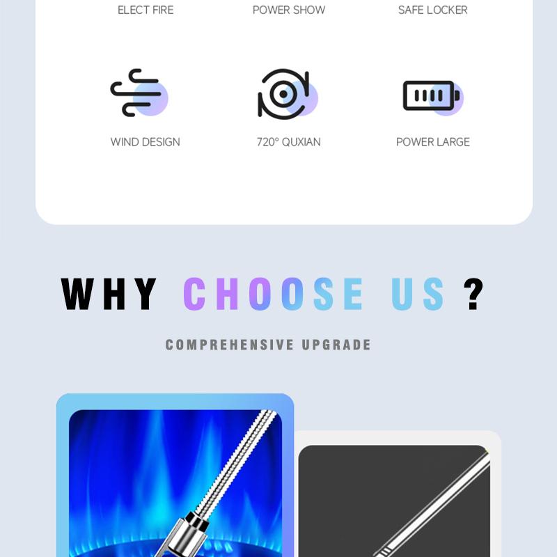 Ignite the Candle Electric Tool,  Mothers Day Gifts for Mom from Daughter Son, Birthday Gifts for Mom Women Men Wife Sister Self Igniter Torch Portable Rechargeable  Pink Orange Gradient Kitchen Utensils Aluminum Cooking Utility bushcraft  tools