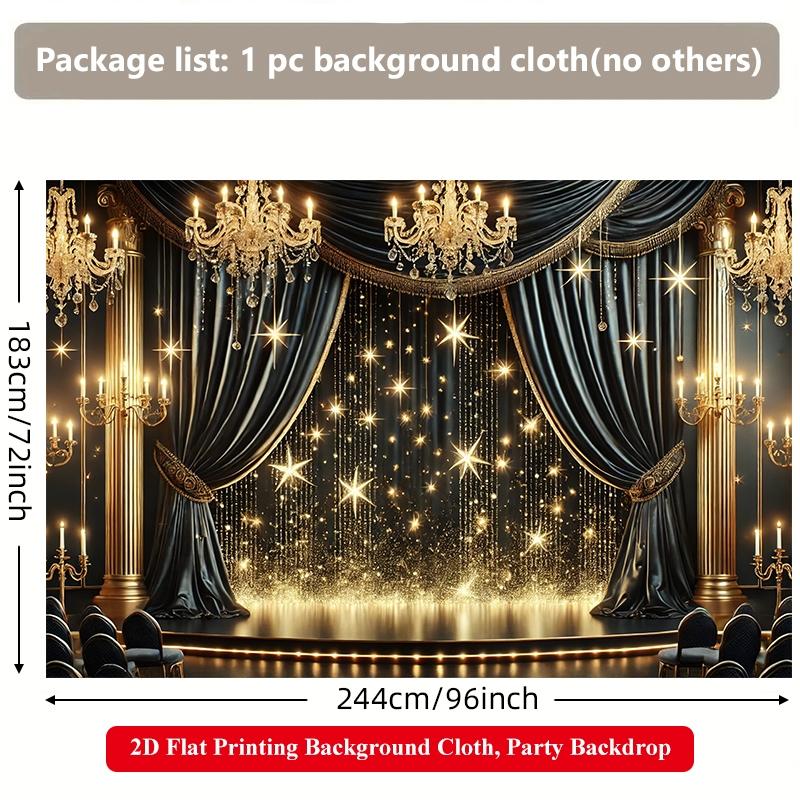 2D Flat Printing Backdrop Banner 1pc, Stage Decor, Indoor Backdrops With Vibrant Polyester Background Cloth for Family Party, Wedding, Birthday, Christmas, Thanksgiving, Room Decorations, Easy to Set Up, Reusable