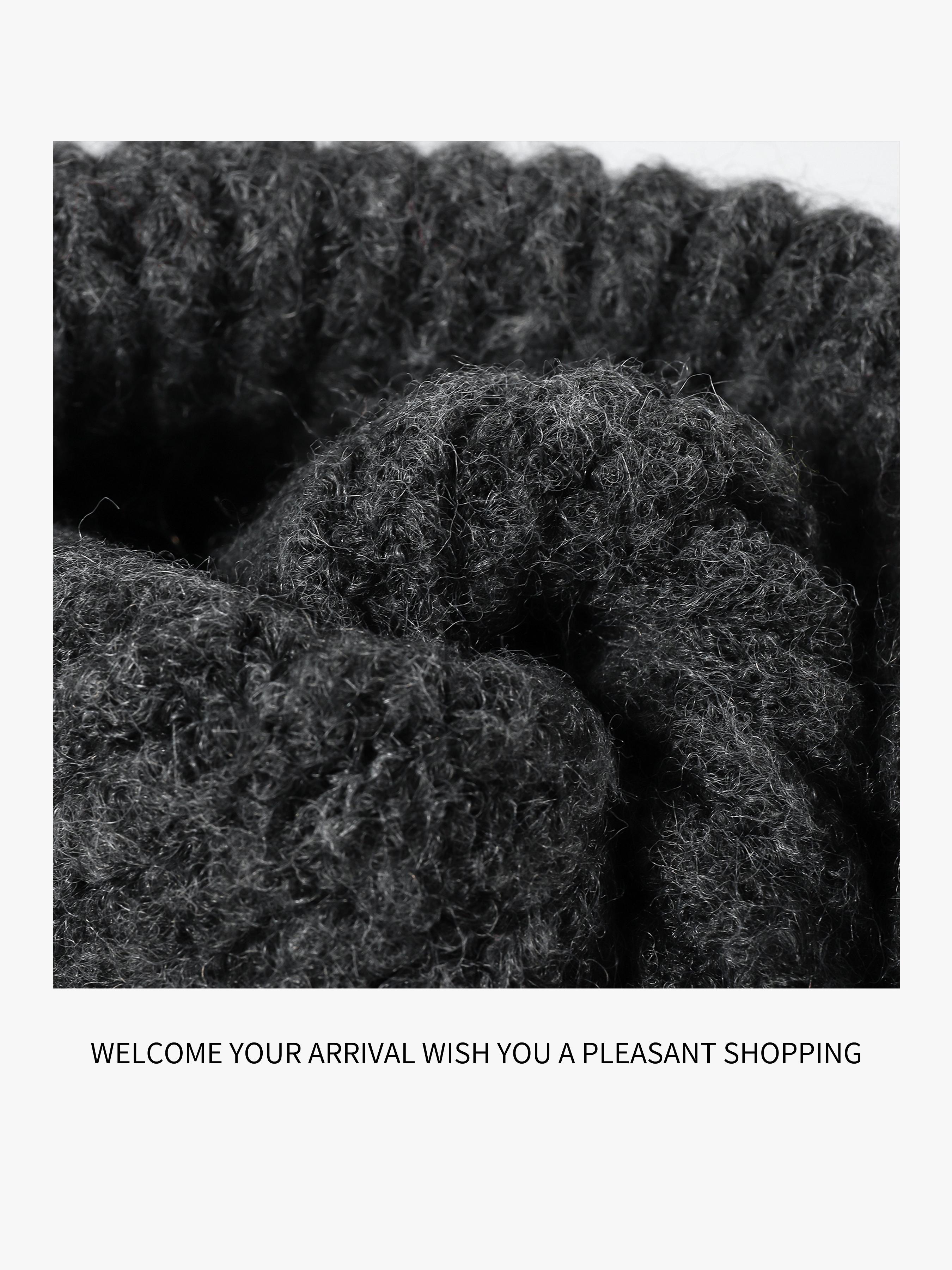 Women's Knitted Wool Hat, Simple Solid Color Design, Warm Windproof Function, Knit Material, Daily Wear, Autumn Winter Fashion, Knitting Beanie