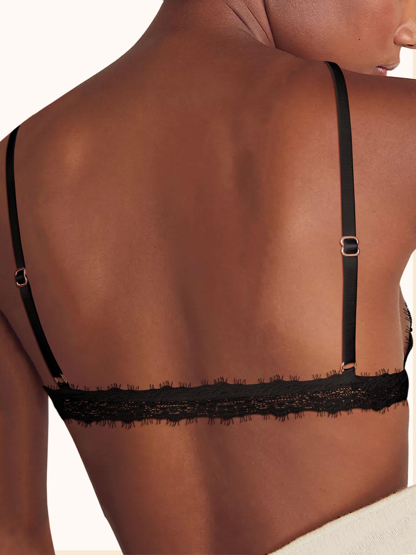 Minimalist Holiday Season Ultrathin Lightweight Bra Black Bridal lingerie Ladies Brassiere Floral Female Underwear For Small Breasts Eyelash Lace Bralette Bra Top Women Soft Seamless Bras Sexy Lingerie