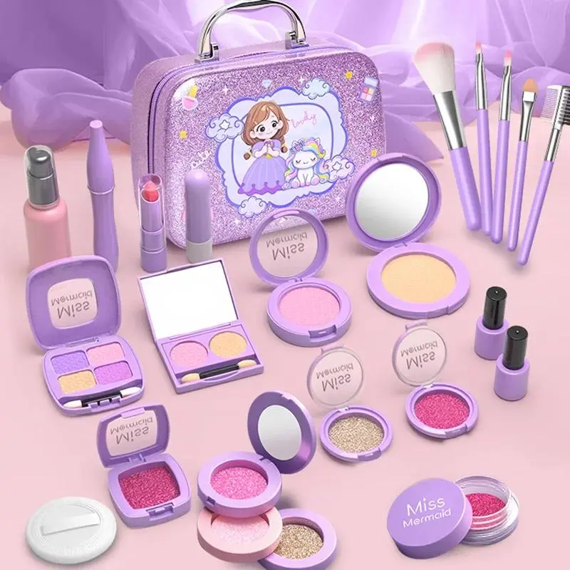 Kids Toys Simulation Cosmetics Set Pretend Makeup Toys Girls Play House Simulation Make up Educational Toys for Girls Fun Game